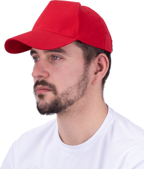 Бейсболка ProfLineBase 100% хл, цв.красный