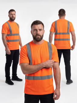 Футболка ProfLineSpecialist СОП, цв.оранж, тк.трикотаж 100%ПЭ,140