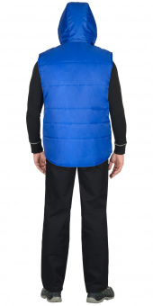 Жилет ИМИДЖ, капюшон, цв.васильковый